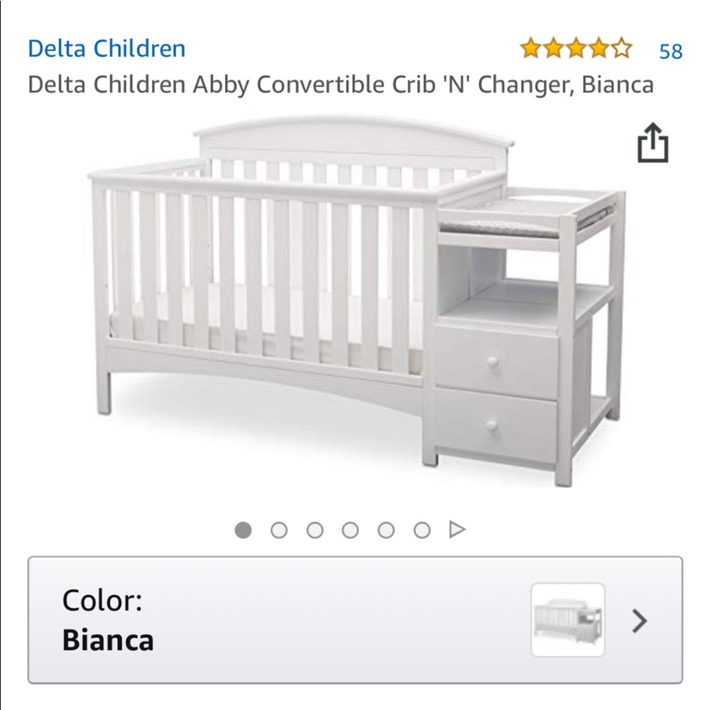 delta children abby convertible crib n changer